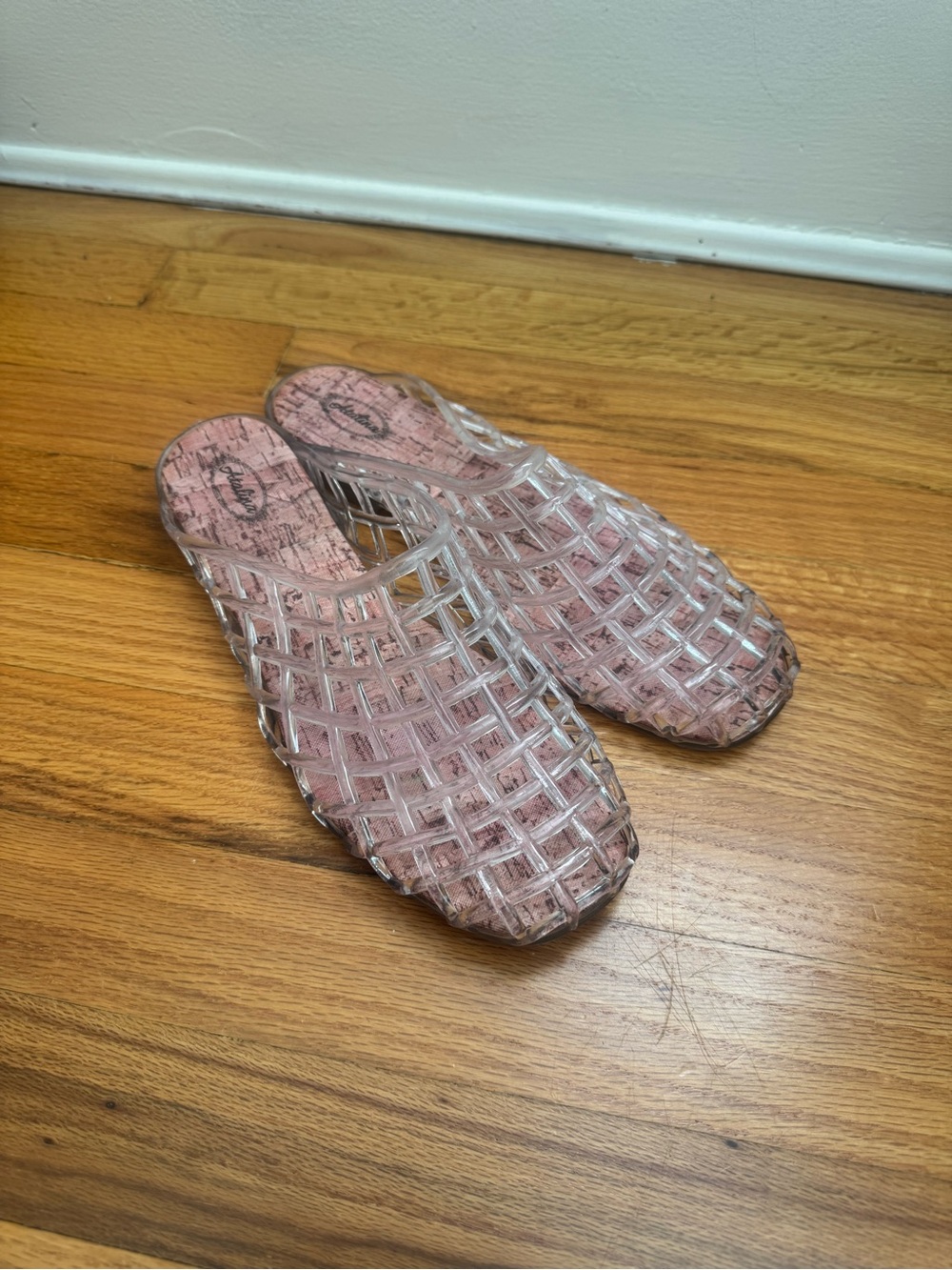 Atalina Clear Woven Jelly Slides